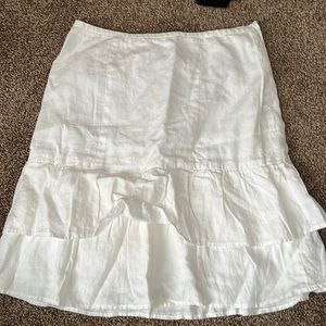 Loft wine linen skirt size 6
